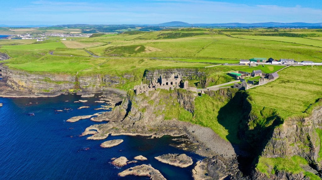 Aerial view of Dunlance Castle