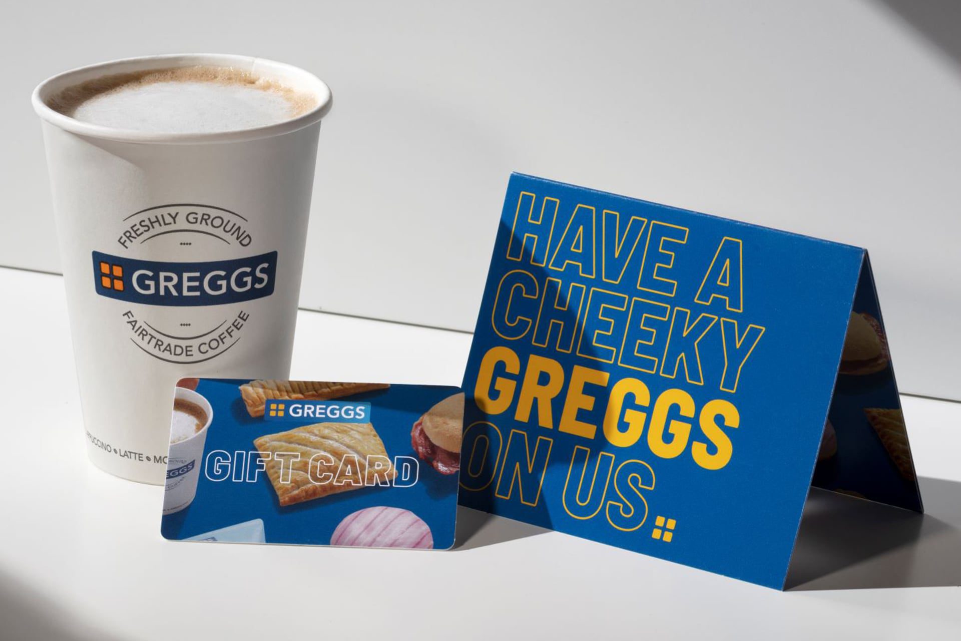 image of greggs gift card and coffee
