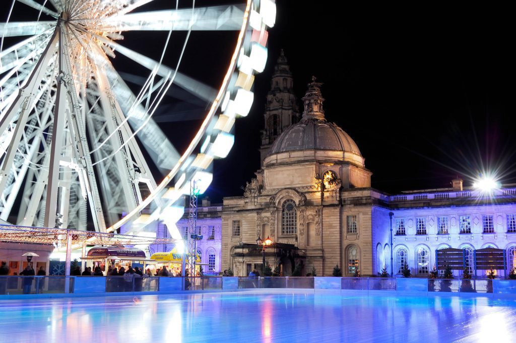 Icerink at the Winterwonderland, Cardiff.