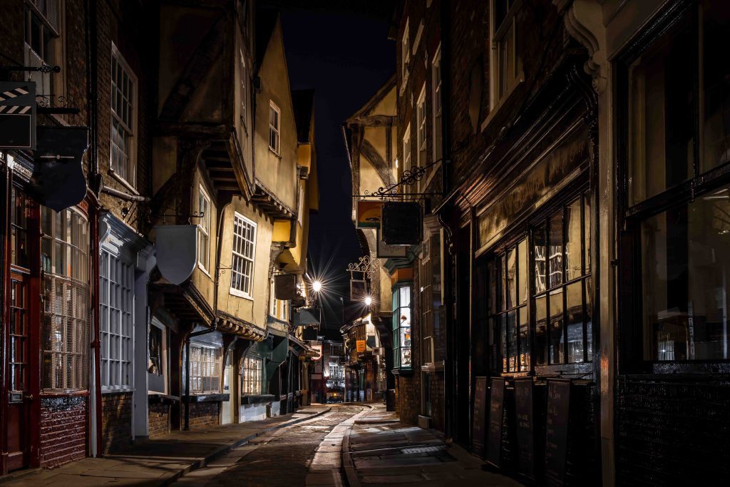 Medieval street of Shambles in York