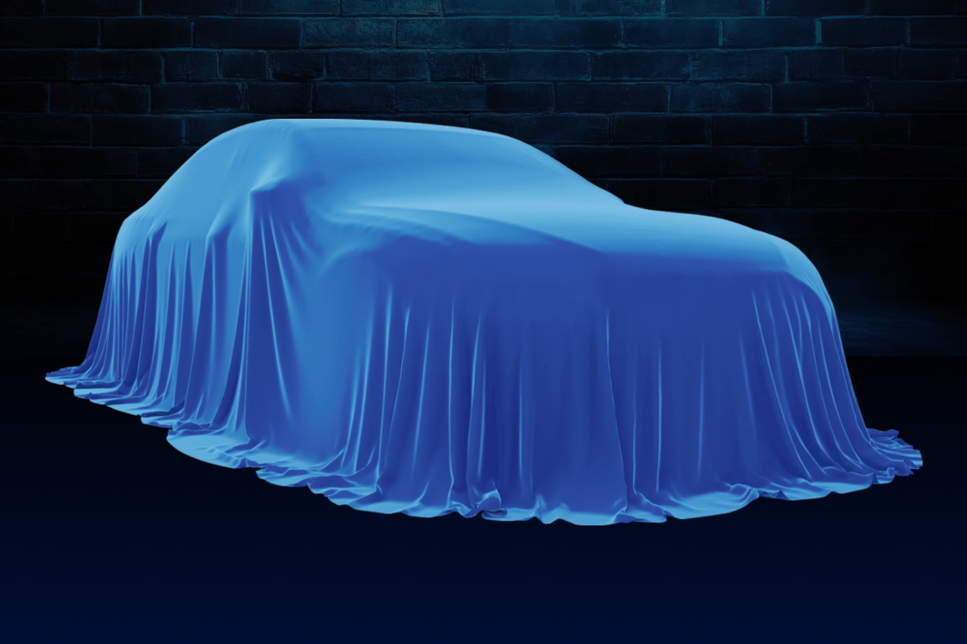 image of competition car covered up